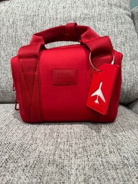 Dagne Dover Red Neoprene Landon CarryAll XS Mini Duffle